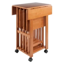 5pc Set Sophia Snack Tables Teak - Winsome -Baxton Studio Sale Shop GUEST 37edfc9c a791 4859 97bd 00515f8951f8