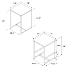 RealRooms Bungalow Bar Height 3-Piece Pub Table And Stools Set With Wood Tabletop And Metal Frame 7 RealRooms Bungalow Bar Height 3-Piece Pub Table And Stools Set With Wood Tabletop And Metal Frame -Baxton Studio Sale Shop GUEST 381313b3 6b93 4d7d 8a4a bd78071d4308