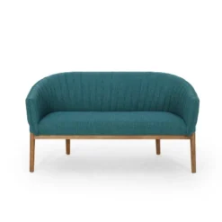 Christopher Knight Home Cheney Contemporary Channel Stitch Upholstered Loveseat With Curved Back -Baxton Studio Sale Shop GUEST 38634696 5d29 4147 9c7b 8c6ca1657b9a