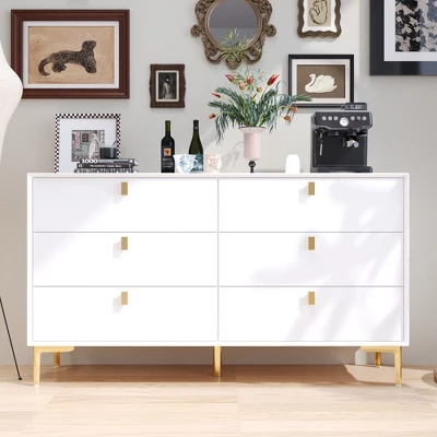 FUFU&GAGA 6 Drawer Storage Dresser Modern Chest Of Drawers Sideboard 14 FUFU&GAGA 6 Drawer Storage Dresser Modern Chest Of Drawers Sideboard - Image 14