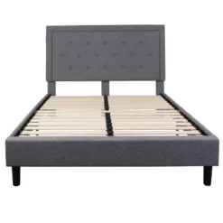Flash Furniture Roxbury Tufted Upholstered Platform Bed With 10 Inch CertiPUR-US Certified Foam And Pocket Spring Mattress -Baxton Studio Sale Shop GUEST 38758857 935f 4722 b060 9a7844850e62