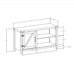 Clarabelle Rustic Industrial Barn Door TV Stand For TVs Up To 50" - Saracina Home -Baxton Studio Sale Shop GUEST 3893808d 3686 4632 b50d 6af777bd48d5