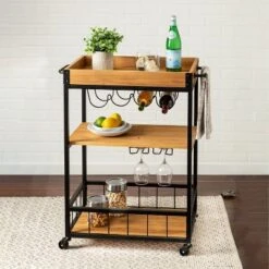 Honey-Can-Do Loft Bar Cart -Baxton Studio Sale Shop GUEST 38972924 de40 43fa 916a 0d03a541e874