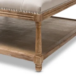 Carlotta French Country Weathered Oak Linen Square Coffee Table Ottoman Beige - Baxton Studio: Polyester Upholstery, No Assembly Required 8 Carlotta French Country Weathered Oak Linen Square Coffee Table Ottoman Beige - Baxton Studio: Polyester Upholstery, No Assembly Required -Baxton Studio Sale Shop GUEST 38aebdda d677 4fe1 9fe8 9350a9fee645