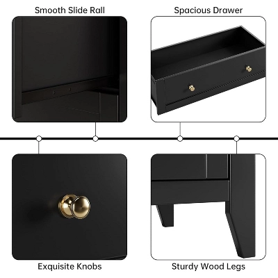 Acekool 5-Drawer Wood Dresser, Modern Minimalist Chest With Metal Handles, Storage Organizer For Bedroom, Living Room, Closet, Hallway 4 Acekool 5-Drawer Wood Dresser, Modern Minimalist Chest With Metal Handles, Storage Organizer For Bedroom, Living Room, Closet, Hallway - Image 4