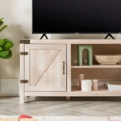 Clarabelle Rustic Industrial Barn Door TV Stand For TVs Up To 50" - Saracina Home -Baxton Studio Sale Shop GUEST 39741748 64bb 4015 8ecc 8244eb07f16a