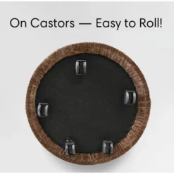 Rolling Barrel Dining Chair, Modern Armless Upholstered Accent Chair With Casters For Kitchen, Home Office, Or Dining Room-Maison Boucle 19 Rolling Barrel Dining Chair, Modern Armless Upholstered Accent Chair With Casters For Kitchen, Home Office, Or Dining Room-Maison Boucle -Baxton Studio Sale Shop GUEST 398c7225 ff8a 4ad4 9a4f c06ffb35a0ca