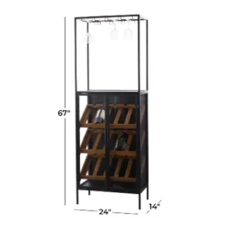 Modern Wood Standing Wine Rack Black - Olivia & May -Baxton Studio Sale Shop GUEST 39a02f06 e208 431c bb21 390cca70ca89