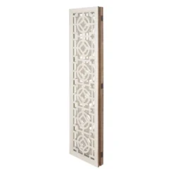 Farmhouse Wood Patterned Room Divider Screen White - Olivia & May -Baxton Studio Sale Shop GUEST 39b899fc 6a9a 4ffb 8145 0b357581ffce