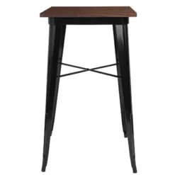 Merrick Lane Modern 23.5" Square Metal Table With Rustic Wood Top For Indoor Use -Baxton Studio Sale Shop GUEST 3b249c0e d4f4 46c0 8944 ba3a6dd3a814