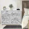 Sorbus Drawer Fabric Dresser For Bedroom Home And Office Blue