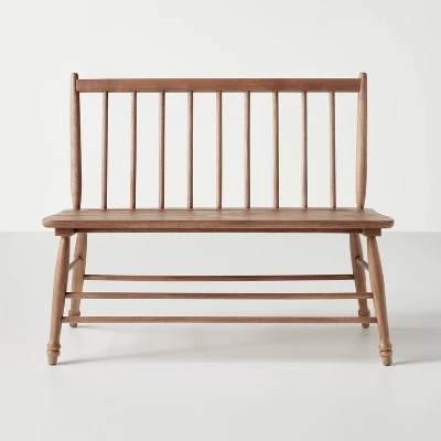 Vintage Windsor Dining Bench - Aged Oak - Hearth & Hand™ With Magnolia 2 Vintage Windsor Dining Bench - Aged Oak - Hearth & Hand™ With Magnolia - Image 2