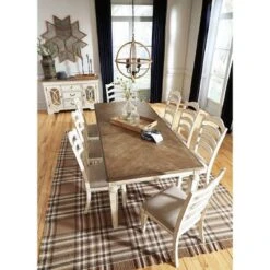 Realyn Rectangular Extendable Dining Table Chipped White - Signature Design By Ashley -Baxton Studio Sale Shop GUEST 3b7d1be3 1fa7 4a72 a9c5 4629bbf560da