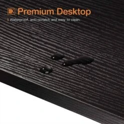 ODK 55 Inch Rectangular Modern Bar Height Narrow Pub, Kitchen, And Dining Table With Metal Legs, Easy To Clean Top, And Fast Assembly, Black