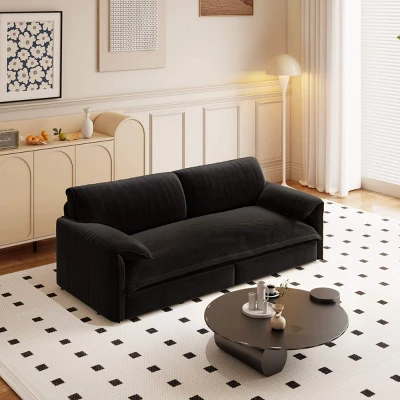 Modern Queen Size Pull-Out Sleeper Sofa Bed With Storage, 3-in-1 Convertible Sleeper Sofa Couch For Small Apartment Or Living Room–The Pop Home 8 Modern Queen Size Pull-Out Sleeper Sofa Bed With Storage, 3-in-1 Convertible Sleeper Sofa Couch For Small Apartment Or Living Room–The Pop Home - Image 8