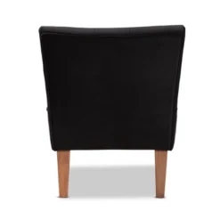Harmon Velvet Fabric Upholstered And Wood Accent Chair Black/Walnut Brown - Baxton Studio -Baxton Studio Sale Shop GUEST 3d005754 45cf 4b07 a6bc a4bb7b24a81f
