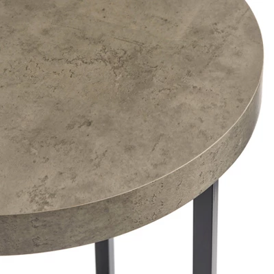 Era Round Contemporary End Table Gray/Black - Buylateral 3 Era Round Contemporary End Table Gray/Black - Buylateral - Image 3