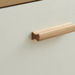 Modern 6 Drawer Dresser With Solid Wood Legs And Handles, White + Oak - ModernLuxe -Baxton Studio Sale Shop GUEST 3d6f840f 68b1 4dfb 91a9 988e12572ad8