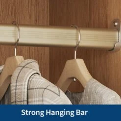 Bedroom Wooden Armoire Wardrobe Closet, Freestanding Wardrobe Armoire Cabinet With Glass/Wood Doors And 2 Drawers, Shelves & Hanging Rod -Baxton Studio Sale Shop GUEST 3d8bd8c2 20e7 4387 ae7e d2428ae069f4