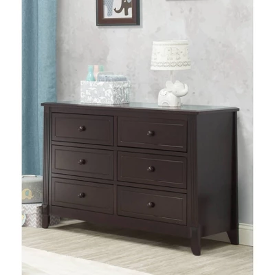 Sorelle Berkley 6-Drawer Double Dresser Espresso 2 Sorelle Berkley 6-Drawer Double Dresser Espresso - Image 2
