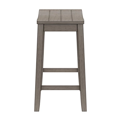 Fiddler Backless 24" NonSwivel Counter Height Barstool Aged Gray - Hillsdale Furniture 4 Fiddler Backless 24" NonSwivel Counter Height Barstool Aged Gray - Hillsdale Furniture - Image 4