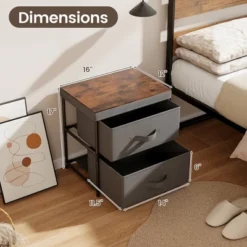 Tangkula 2PCS 2 Drawer Dresser Fabric Storage Organizer Nightstand Bedside Sofa Table -Baxton Studio Sale Shop GUEST 3e93765a b123 49a5 90ec 7dd31a4cefaf