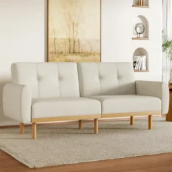 Dyonery Futon Sofa Bed, Convertible Extra Large Size Sleeper Sofa With Adjustable Backrest, Mid Century Modern Loveseat Couch 14 Dyonery Futon Sofa Bed, Convertible Extra Large Size Sleeper Sofa With Adjustable Backrest, Mid Century Modern Loveseat Couch -Baxton Studio Sale Shop GUEST 3ea8cf0a 1bc4 4f38 b7ba 0c51f4d08dd2