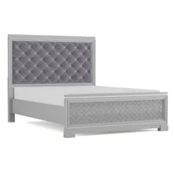 3pc Queen Tenaya Bed With 2 Nightstands Set Silver/Gray - HOMES: Inside + Out 21 3pc Queen Tenaya Bed With 2 Nightstands Set Silver/Gray - HOMES: Inside + Out -Baxton Studio Sale Shop GUEST 3ecb569d 63a4 482a af53 900cf63b80c9