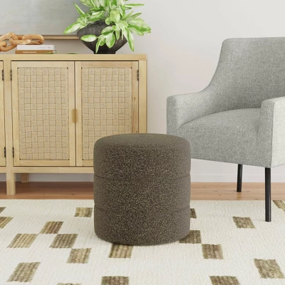 Round Upholstered Ottoman - HomePop 9 Round Upholstered Ottoman - HomePop - Image 9
