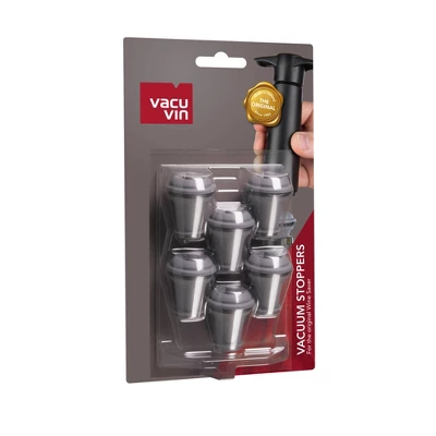 Vacu Vin Wine Stopper Pack Of 6 Gray 4 Vacu Vin Wine Stopper Pack Of 6 Gray - Image 4