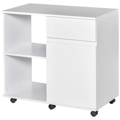 HOMCOM Filing Cabinet/Printer Stand With Open Storage Shelves, For Home Or Office Use, Including An Easy Drawer 3 HOMCOM Filing Cabinet/Printer Stand With Open Storage Shelves, For Home Or Office Use, Including An Easy Drawer - Image 3
