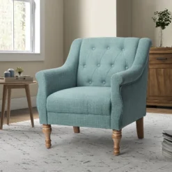 Charlie Wooden Upholstery Livingroom Armchair With Button-tufted | ARTFUL LIVING DESIGN -Baxton Studio Sale Shop GUEST 4080a391 b0b9 4740 80ae 69468a70281d