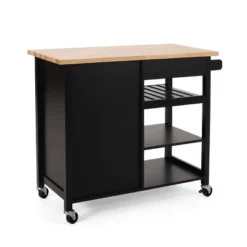 Westcliffe Contemporary Kitchen Cart With Wheels - Christopher Knight Home -Baxton Studio Sale Shop GUEST 4099cae8 645a 45c7 ba62 8fa2eec6c86d