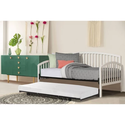 Twin Carolina Daybed With Suspension Deck And Rollout Trundle White - Hillsdale Furniture 1 Twin Carolina Daybed With Suspension Deck And Rollout Trundle White - Hillsdale Furniture