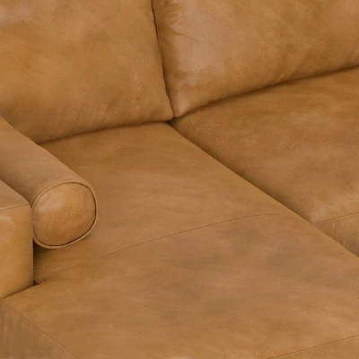 WyndenHall Brixley Mid Century Genuine Leather Left Sectional Sienna 4 WyndenHall Brixley Mid Century Genuine Leather Left Sectional Sienna - Image 4