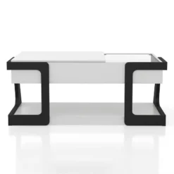 49" Castleridge Modern Lift Top Coffee Table White/Black - MiBasics: Adjustable Height, Tempered Glass, Storage Shelf 25 49" Castleridge Modern Lift Top Coffee Table White/Black - MiBasics: Adjustable Height, Tempered Glass, Storage Shelf -Baxton Studio Sale Shop GUEST 4223e032 4f24 4722 aeb0 3643eef866e6