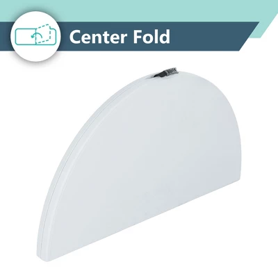 Peakform Round Multipurpose Banquet Table Lightweight Durable Folding Desk With Secure Base For Indoor And Outdoor Events, 60 Inch, White 5 Peakform Round Multipurpose Banquet Table Lightweight Durable Folding Desk With Secure Base For Indoor And Outdoor Events, 60 Inch, White - Image 5