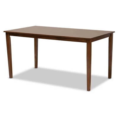 6pc Lanier Dining Set Gray/Walnut/Brown - Baxton Studio 3 6pc Lanier Dining Set Gray/Walnut/Brown - Baxton Studio - Image 3