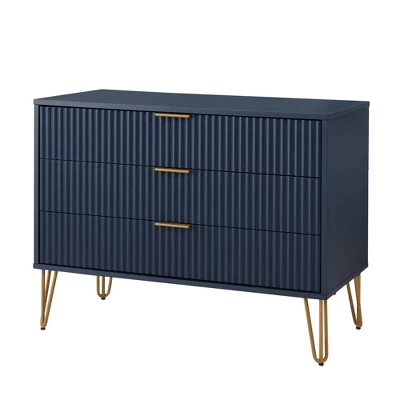 Manhattan Comfort Dumbo 3pc 5 Drawer Dresser, 3 Drawer Dresser And Nightstand Set 4 Manhattan Comfort Dumbo 3pc 5 Drawer Dresser, 3 Drawer Dresser And Nightstand Set - Image 4