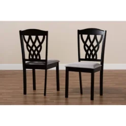 2pc Delilah Fabric Upholstered And Wood Dining Chairs - Baxton Studio -Baxton Studio Sale Shop GUEST 4241076c c739 4b9d 87e2 ada0be26675f