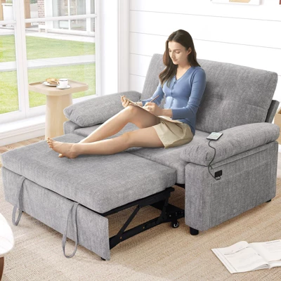 Dyonery 3-in-1 Convertible Sofa Bed, Pull Out Sleeper Sofa With Adjustable Backrest 10 Dyonery 3-in-1 Convertible Sofa Bed, Pull Out Sleeper Sofa With Adjustable Backrest - Image 10