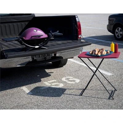 18" X 26" 2pk Adjustable Height Personal Folding Tailgate Table Black - Room & Joy 4 18" X 26" 2pk Adjustable Height Personal Folding Tailgate Table Black - Room & Joy - Image 4
