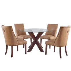 5pc Axbridge Dining Set - Powell -Baxton Studio Sale Shop GUEST 42c8c119 4c6a 44d1 a3a6 51dd90937309