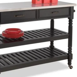 Savannah Kitchen Cart Wood - Black - Home Styles -Baxton Studio Sale Shop GUEST 42d2536f 06d5 49af 83e3 88736b8f8c63