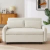 57.48" Convertible Sleeper Pull-out Sofa Bed Couch W/USB Ports, Two Throw Pillows For Living Room-- Frevyn