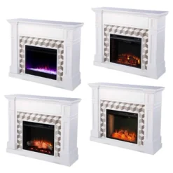 Budedar Fireplace With Marble Surround White - Aiden Lane -Baxton Studio Sale Shop GUEST 43ec65e8 e422 478a 9c8b b77b8aca3580