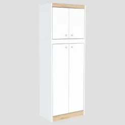 4 Doors Kitchen Storage Cabinet White/Oak - Inval -Baxton Studio Sale Shop GUEST 444e06dc 0c71 4e0d ab7f ff8944d71ab0