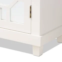 Carlena Wood And Mirrored Glass 2 Door Sideboard White - Baxton Studio -Baxton Studio Sale Shop GUEST 445af517 a01d 4a90 9de0 54bee008715d