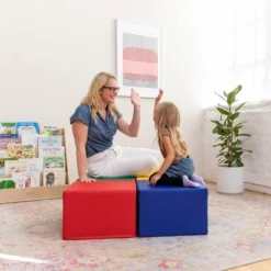 ECR4Kids SoftZone Square Foam Ottoman, Flexible Seating, 12in Seat Height, 4-Piece -Baxton Studio Sale Shop GUEST 4497fd74 a92a 4554 b8bb 90b92f3069bd