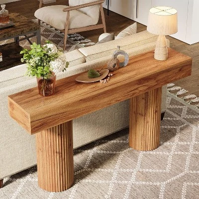Tribesigns Farmhouse Console Table, 63-Inch Long Wooden Entryway Table Behind The Couch 6 Tribesigns Farmhouse Console Table, 63-Inch Long Wooden Entryway Table Behind The Couch - Image 6